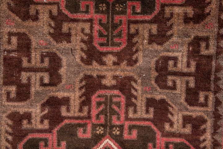 3' 9 x 6' 5 Hand Knotted Ultra Vintage Persian Wool Rug