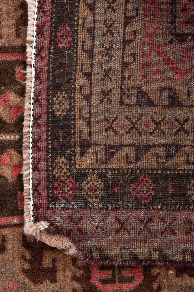 3' 9 x 6' 5 Hand Knotted Ultra Vintage Persian Wool Rug