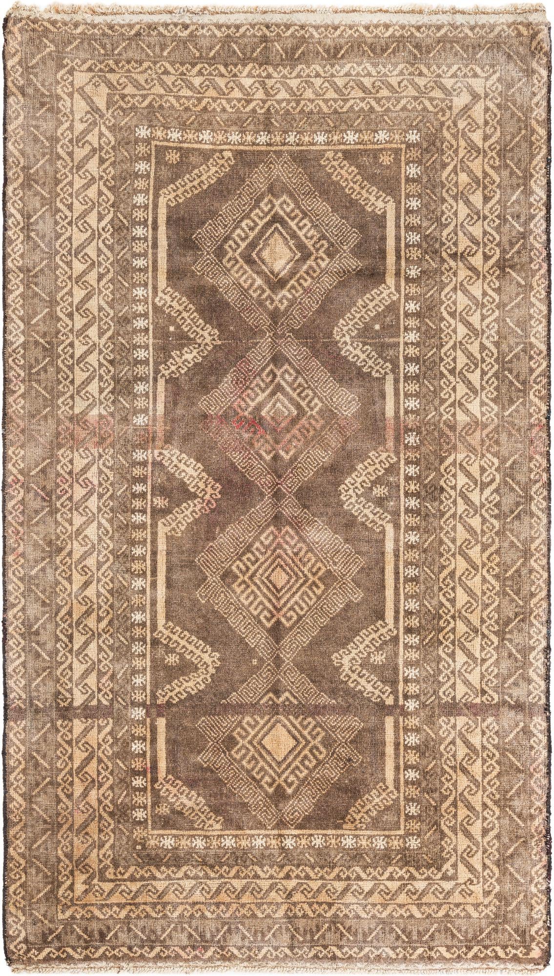 4' 1 x 7' 1 Hand Knotted Ultra Vintage Persian Wool Rug