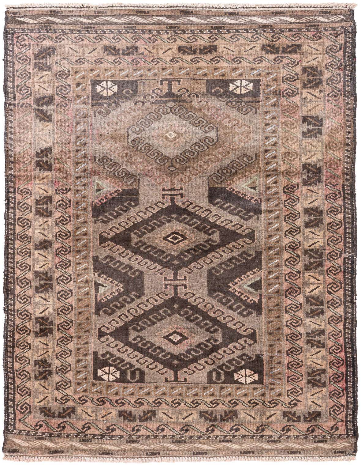 Primary image 3' 5 x 6'  Hand Knotted Ultra Vintage Persian Wool Rug