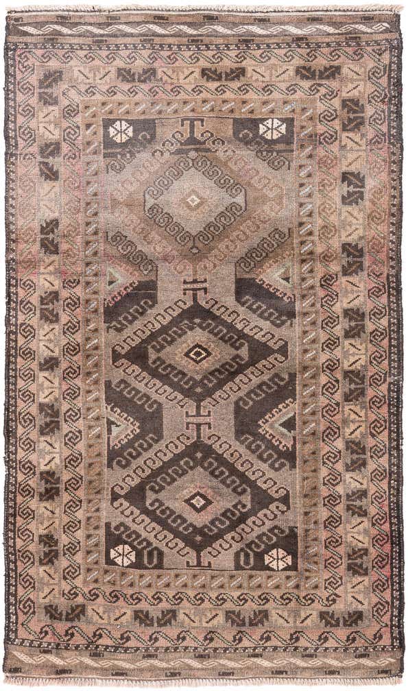 3' 5 x 6' Hand Knotted Ultra Vintage Persian Wool Rug