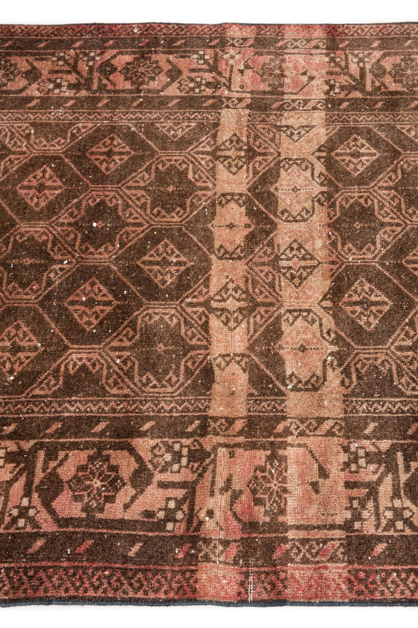 3' 7 x 6' 3 Hand Knotted Ultra Vintage Persian Wool Rug