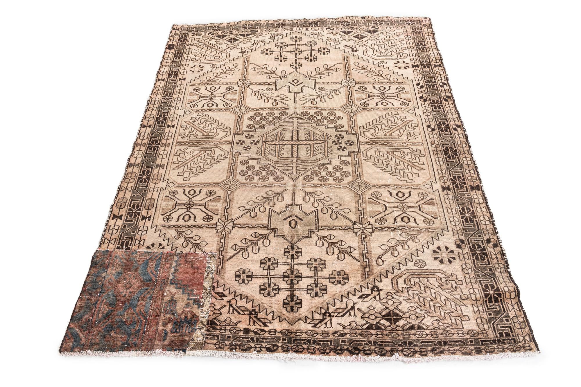 5' x 6' 6 Hand Knotted Ultra Vintage Persian Wool Rug
