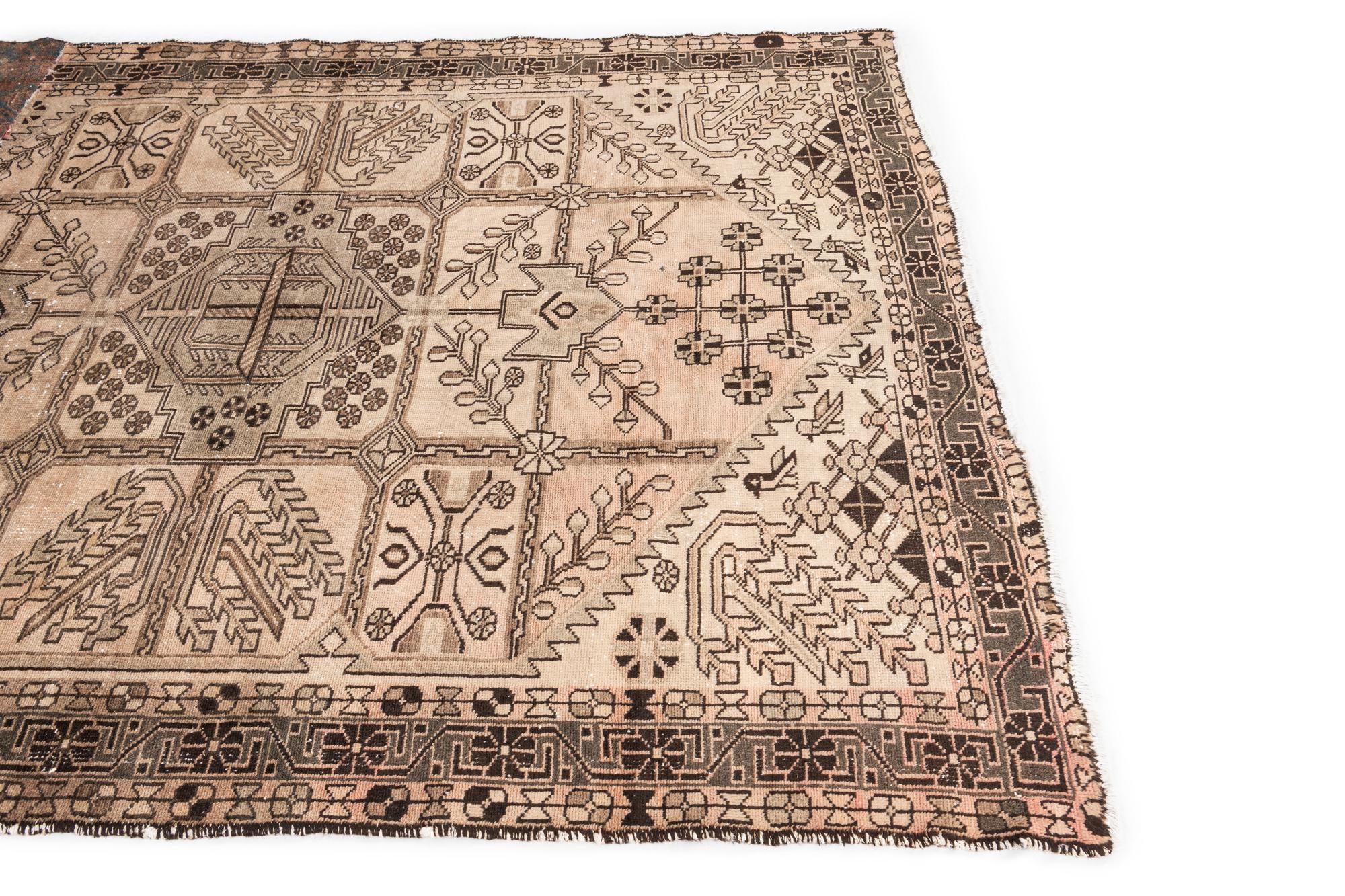 5' x 6' 6 Hand Knotted Ultra Vintage Persian Wool Rug