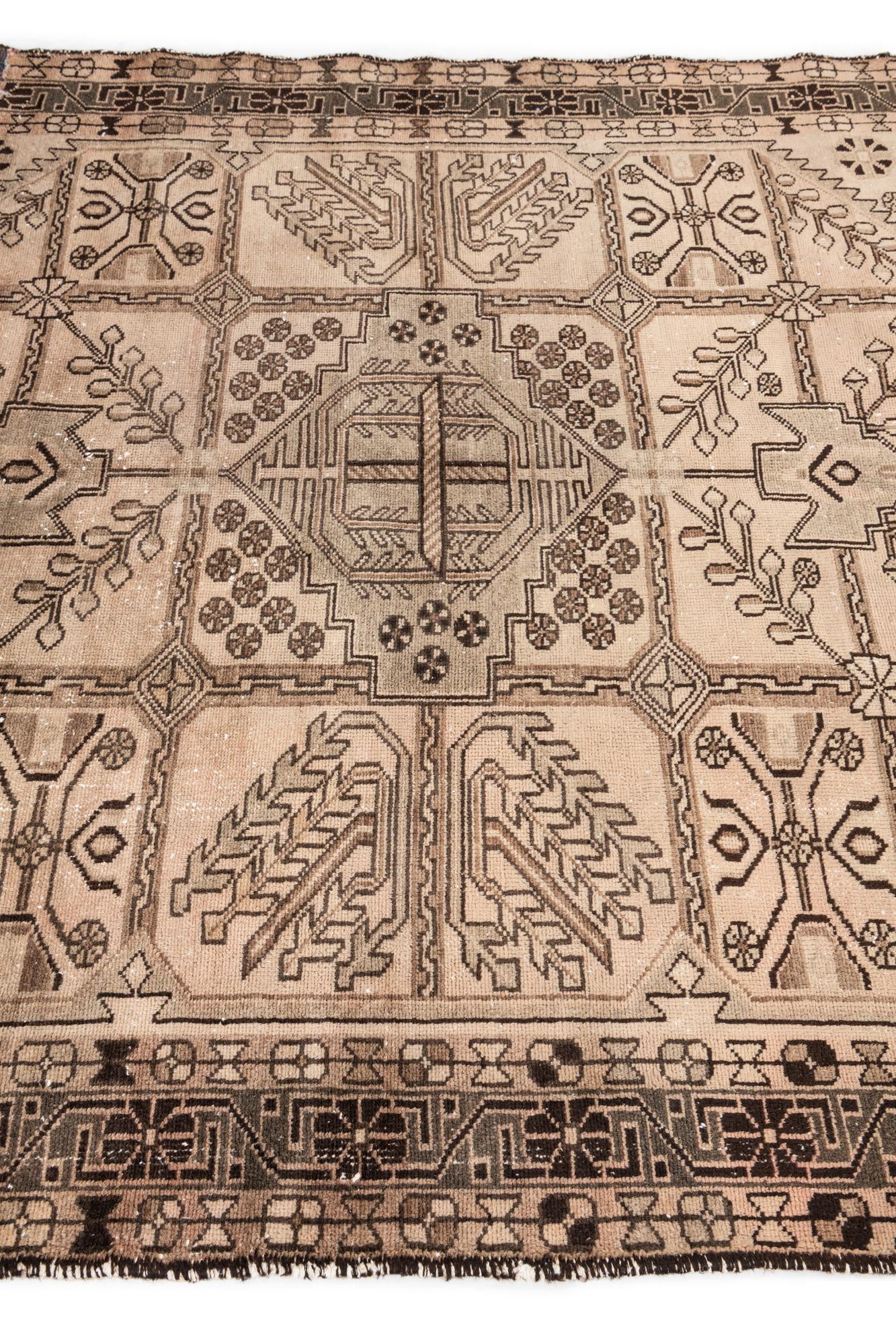 5' x 6' 6 Hand Knotted Ultra Vintage Persian Wool Rug