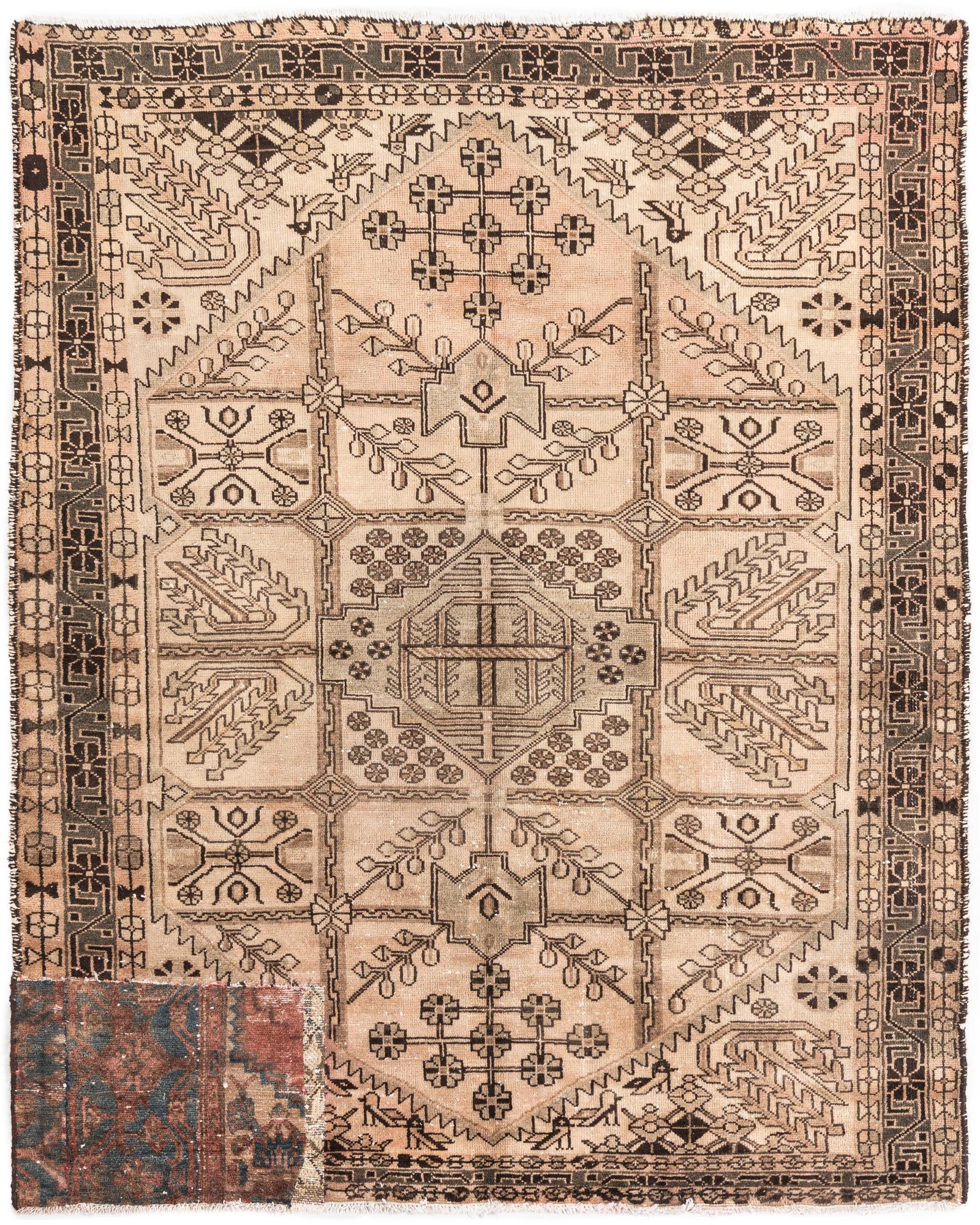 5' x 6' 6 Hand Knotted Ultra Vintage Persian Wool Rug