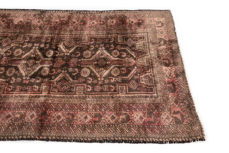Detail image of 3' 4 x 5' 6 Hand Knotted Ultra Vintage Persian Wool Rug