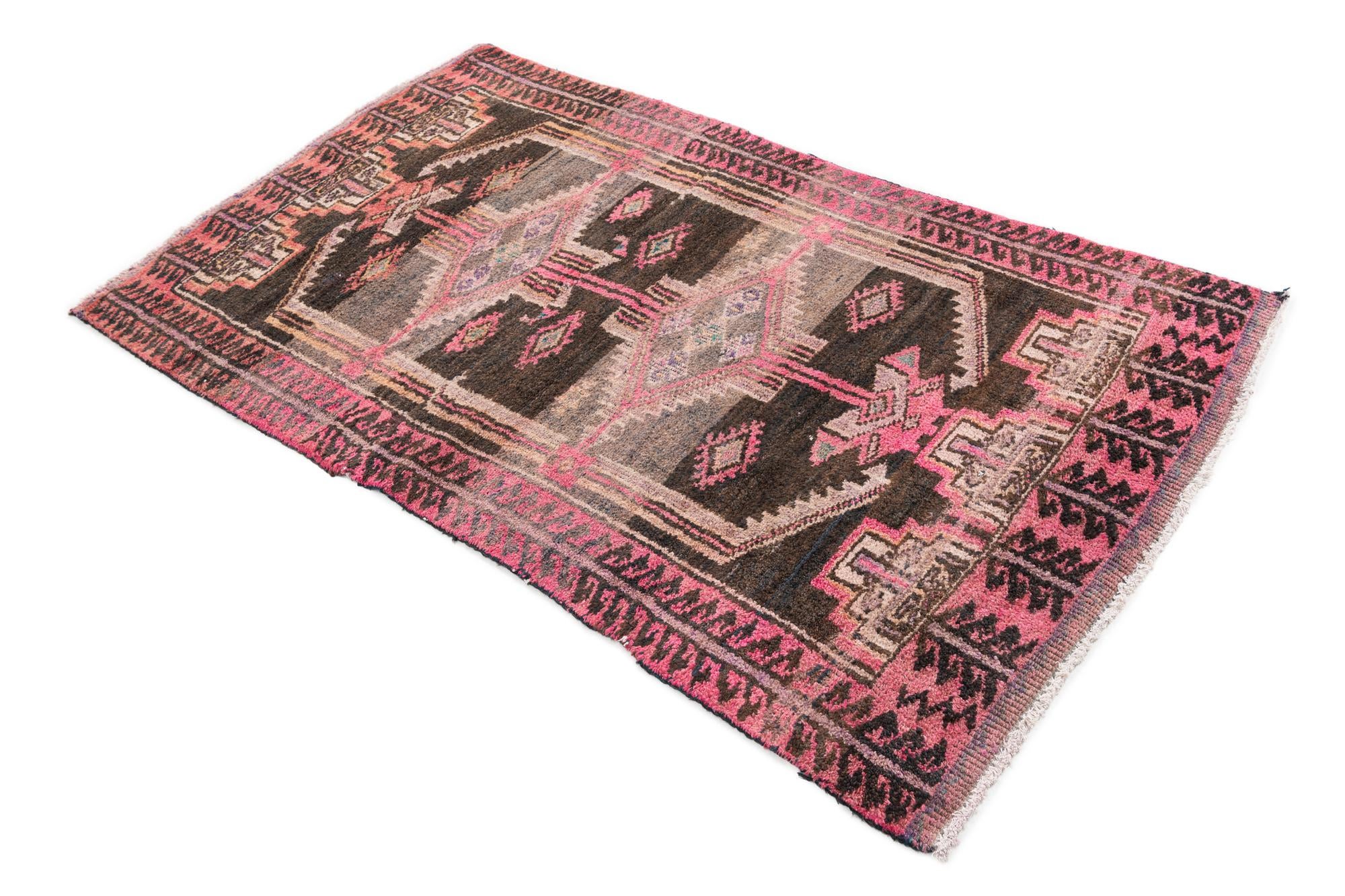 3' 4 x 6' Hand Knotted Ultra Vintage Persian Wool Rug