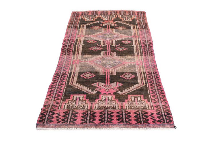 Detail image of 3' 4 x 6' Hand Knotted Ultra Vintage Persian Wool Rug