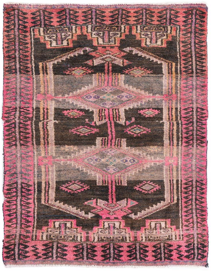Detail image of 3' 4 x 6' Hand Knotted Ultra Vintage Persian Wool Rug