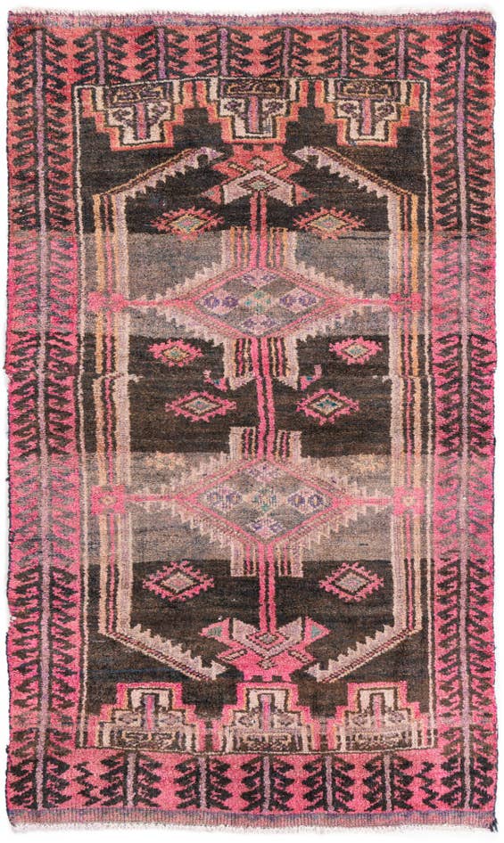 Detail image of 3' 4 x 6' Hand Knotted Ultra Vintage Persian Wool Rug