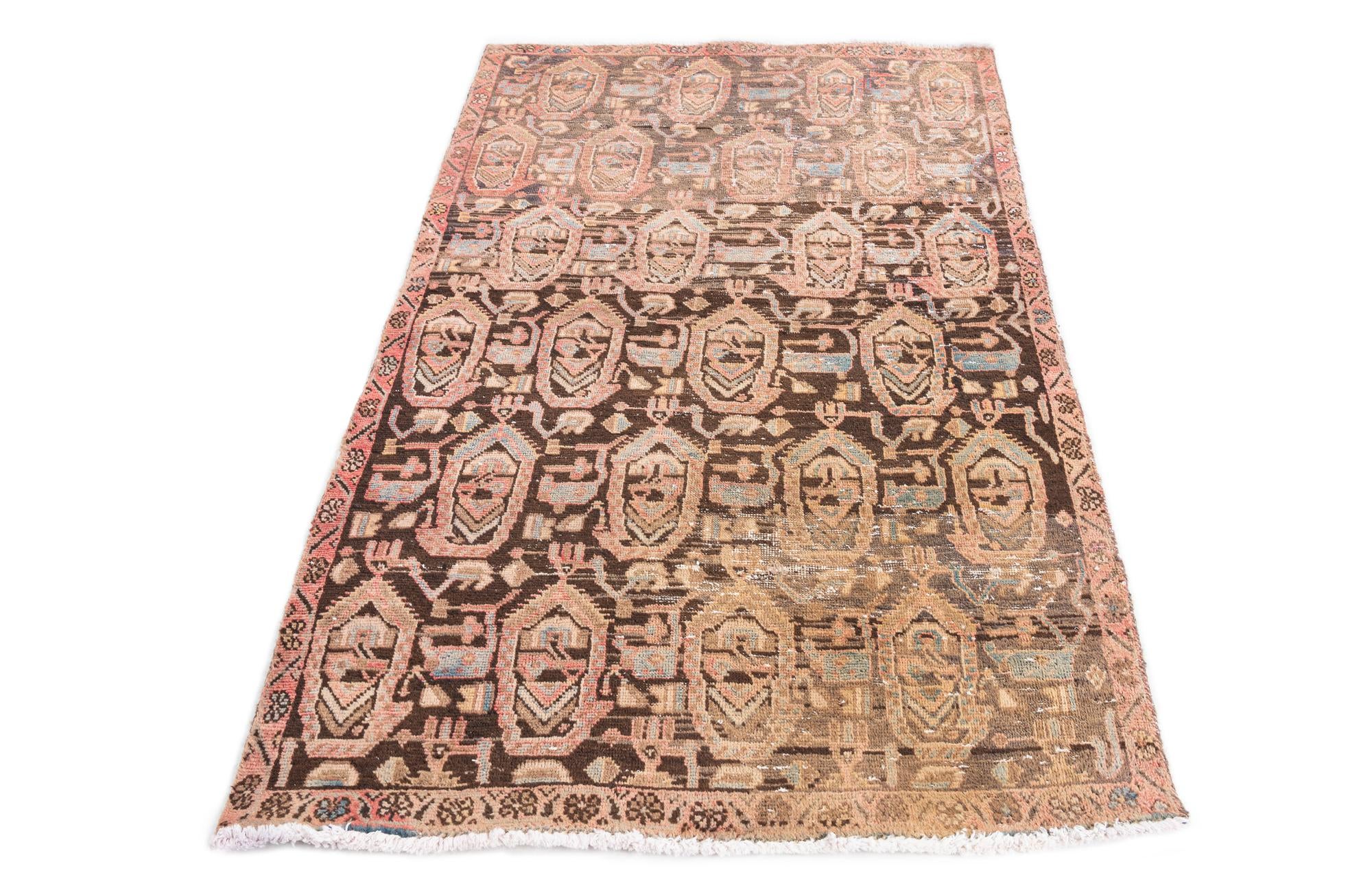3' 9 x 5' 10 Hand Knotted Ultra Vintage Persian Wool Rug