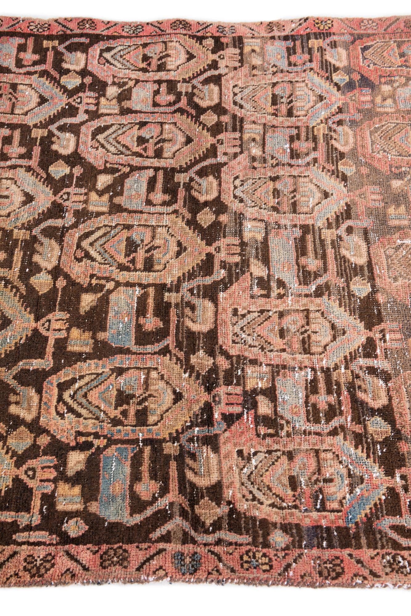 3' 9 x 5' 10 Hand Knotted Ultra Vintage Persian Wool Rug