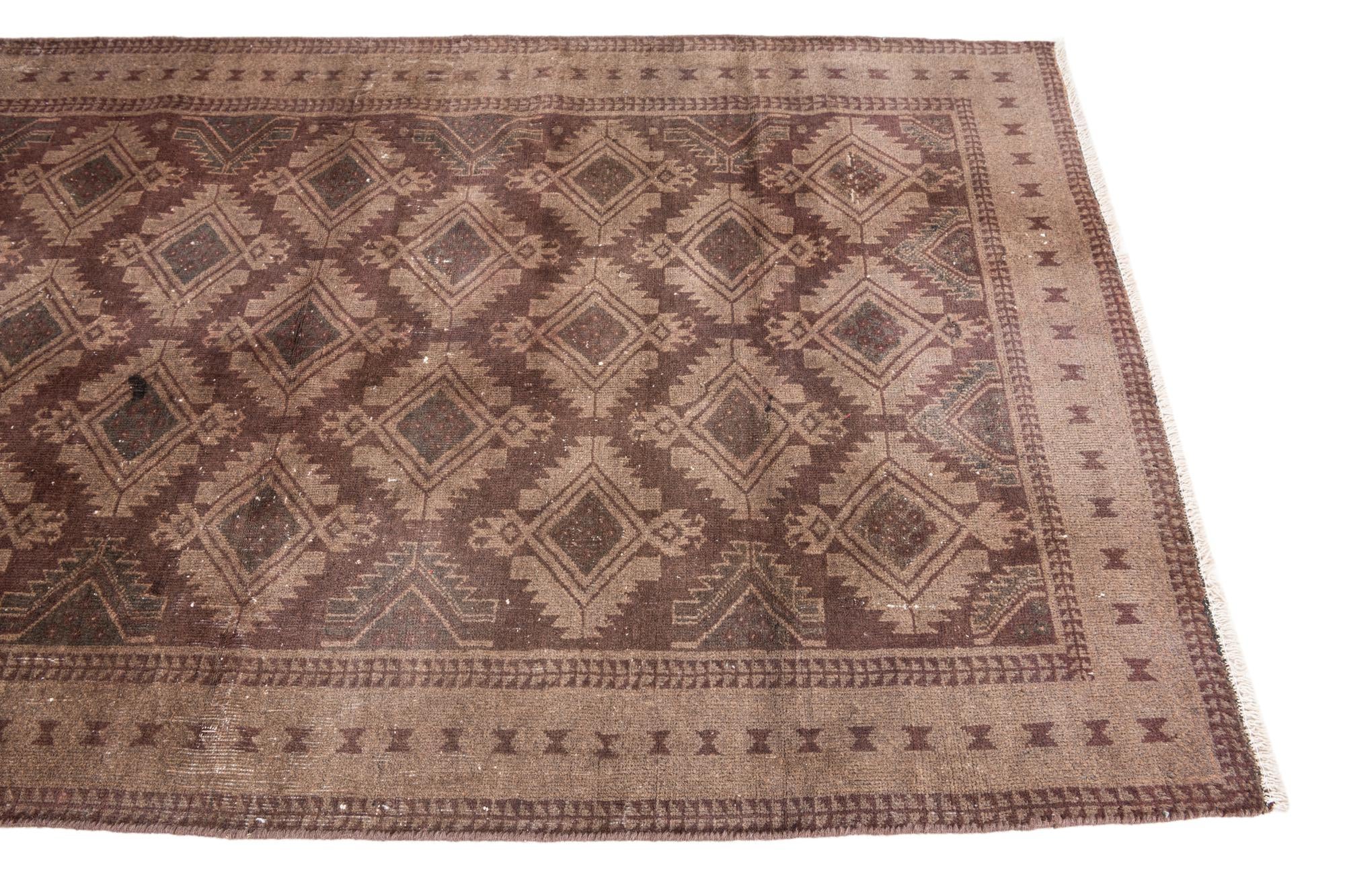 3' 9 x 6' 4 Hand Knotted Ultra Vintage Persian Wool Rug