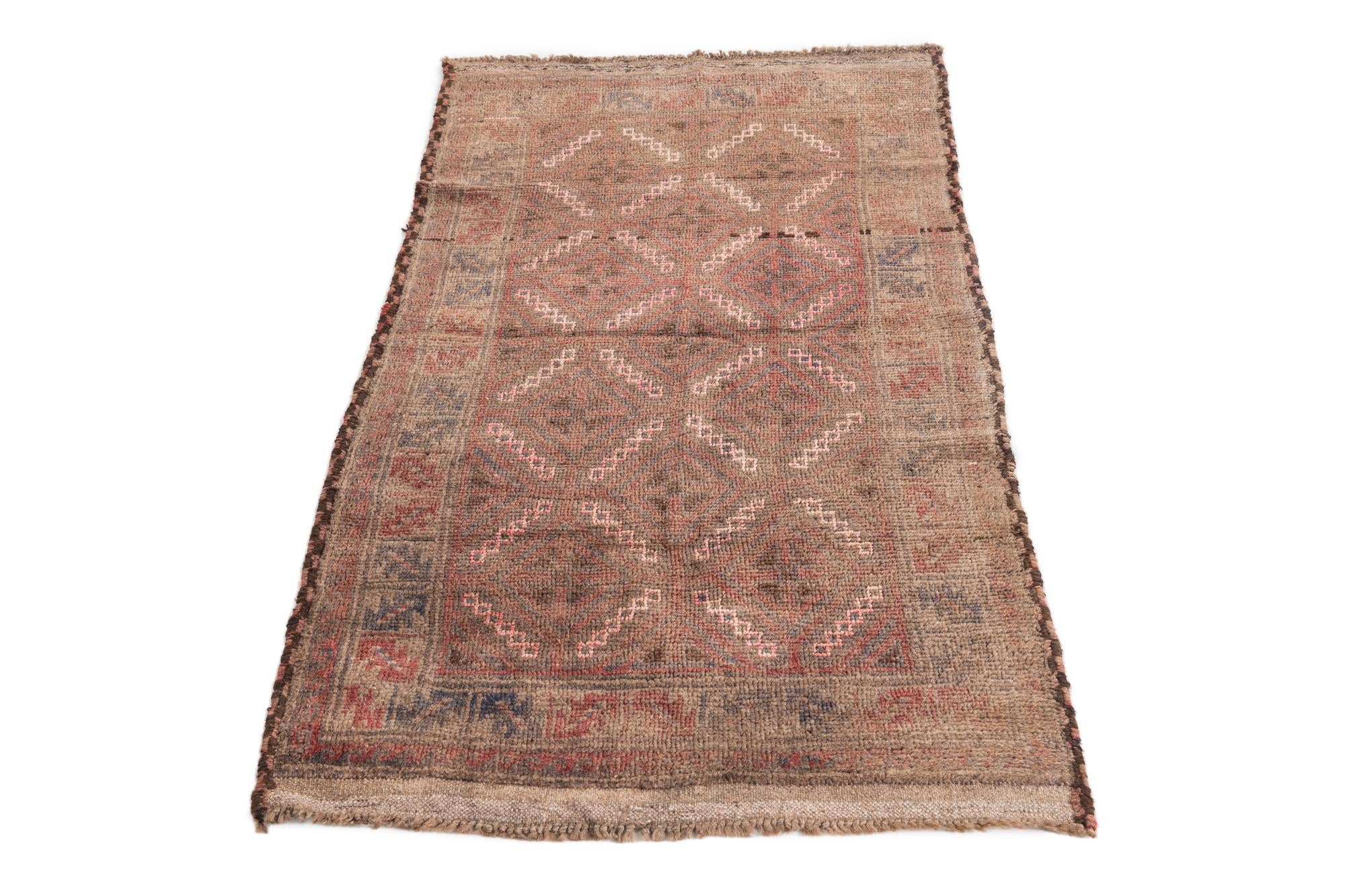 2' 10 x 4' 10 Hand Knotted Ultra Vintage Persian Wool Rug