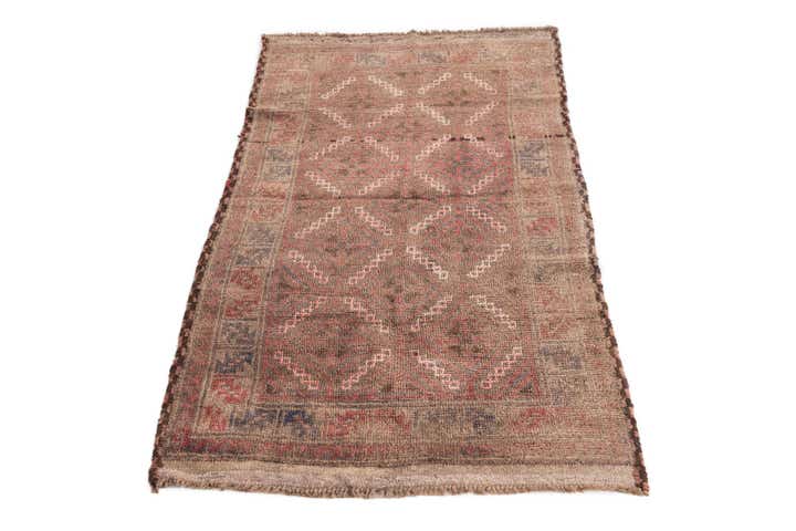 2' 10 x 4' 10 Hand Knotted Ultra Vintage Persian Wool Rug