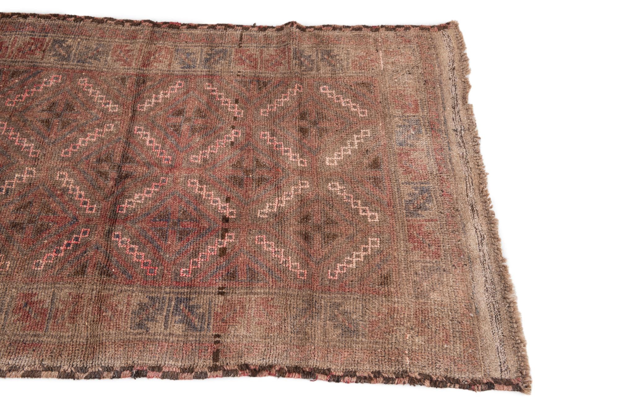2' 10 x 4' 10 Hand Knotted Ultra Vintage Persian Wool Rug