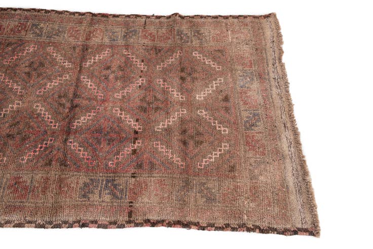 Detail image of 2' 10 x 4' 10 Hand Knotted Ultra Vintage Persian Wool Rug