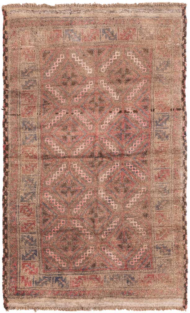 2' 10 x 4' 10 Hand Knotted Ultra Vintage Persian Wool Rug