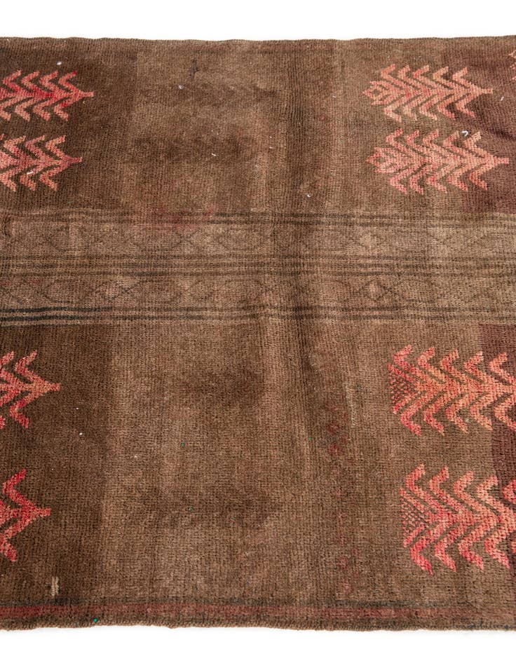 Detail image of 3' 1 x 4' 7  Hand Knotted Ultra Vintage Persian Wool Rug