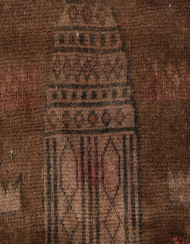 Detail image of 3' 1 x 4' 7  Hand Knotted Ultra Vintage Persian Wool Rug