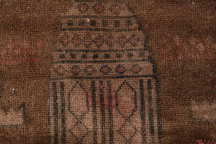 3' 1 x 4' 7 Hand Knotted Ultra Vintage Persian Wool Rug