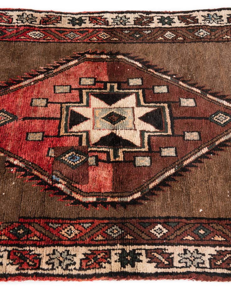 Detail image of 3' 1 x 4' 8 Hand Knotted Ultra Vintage Persian Wool Rug