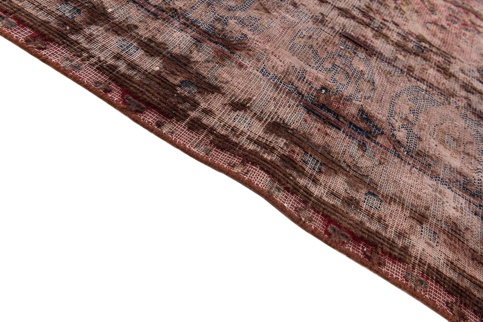 9' 7 x 12' 6 Hand Knotted Ultra Vintage Persian Wool Rug