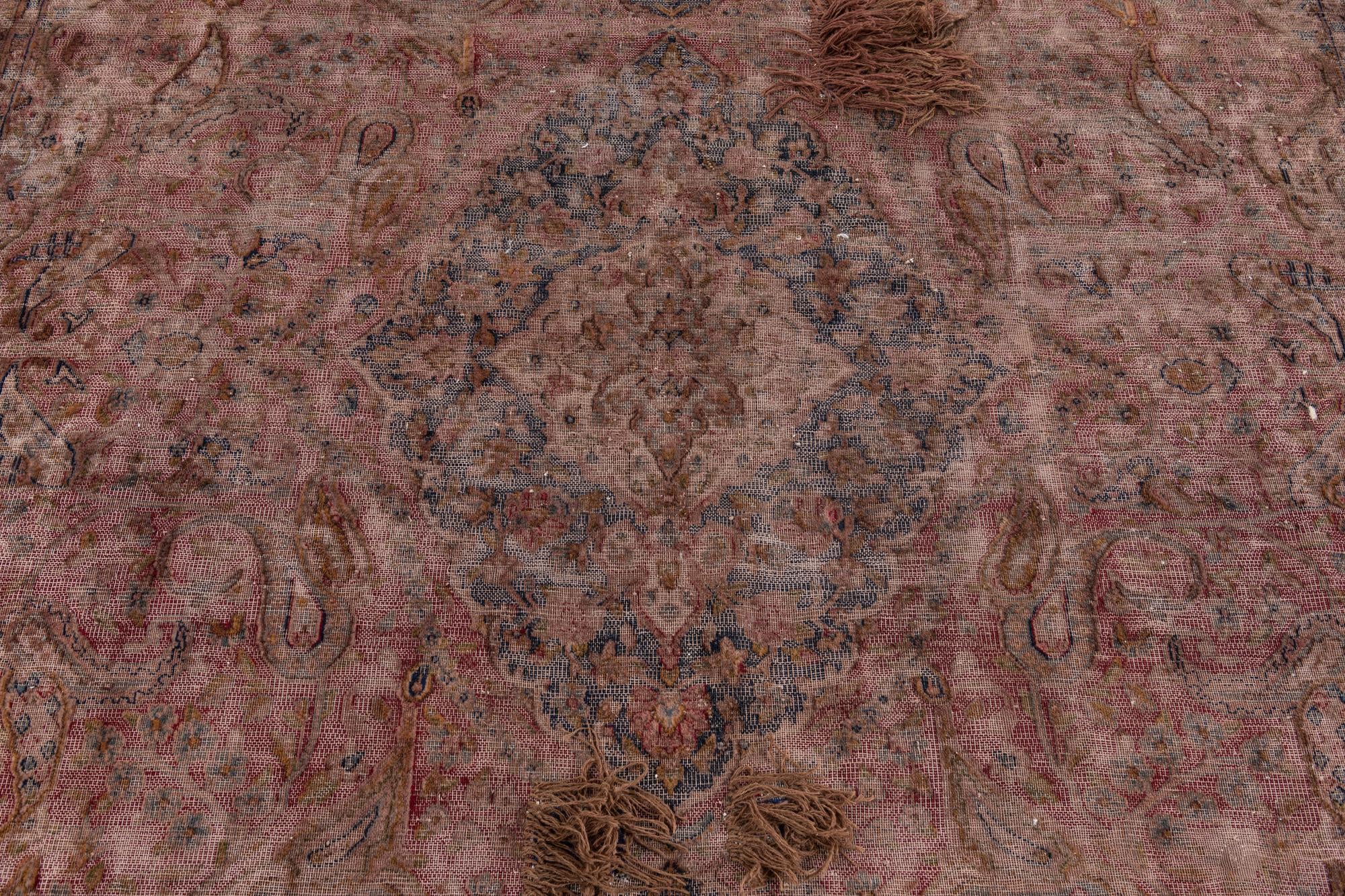 9' 7 x 12' 6 Hand Knotted Ultra Vintage Persian Wool Rug