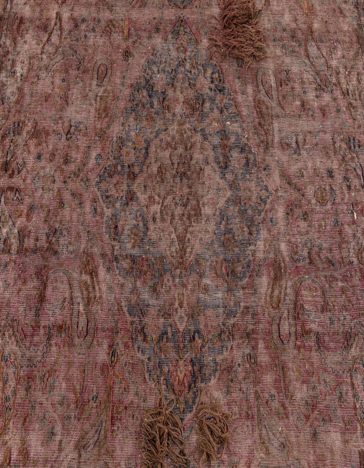 Detail image of 9' 7 x 12' 6  Hand Knotted Ultra Vintage Persian Wool Rug