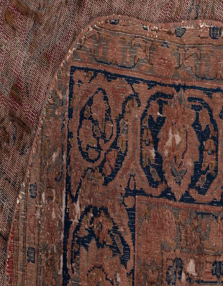 Detail image of 9' 7 x 12' 6  Hand Knotted Ultra Vintage Persian Wool Rug