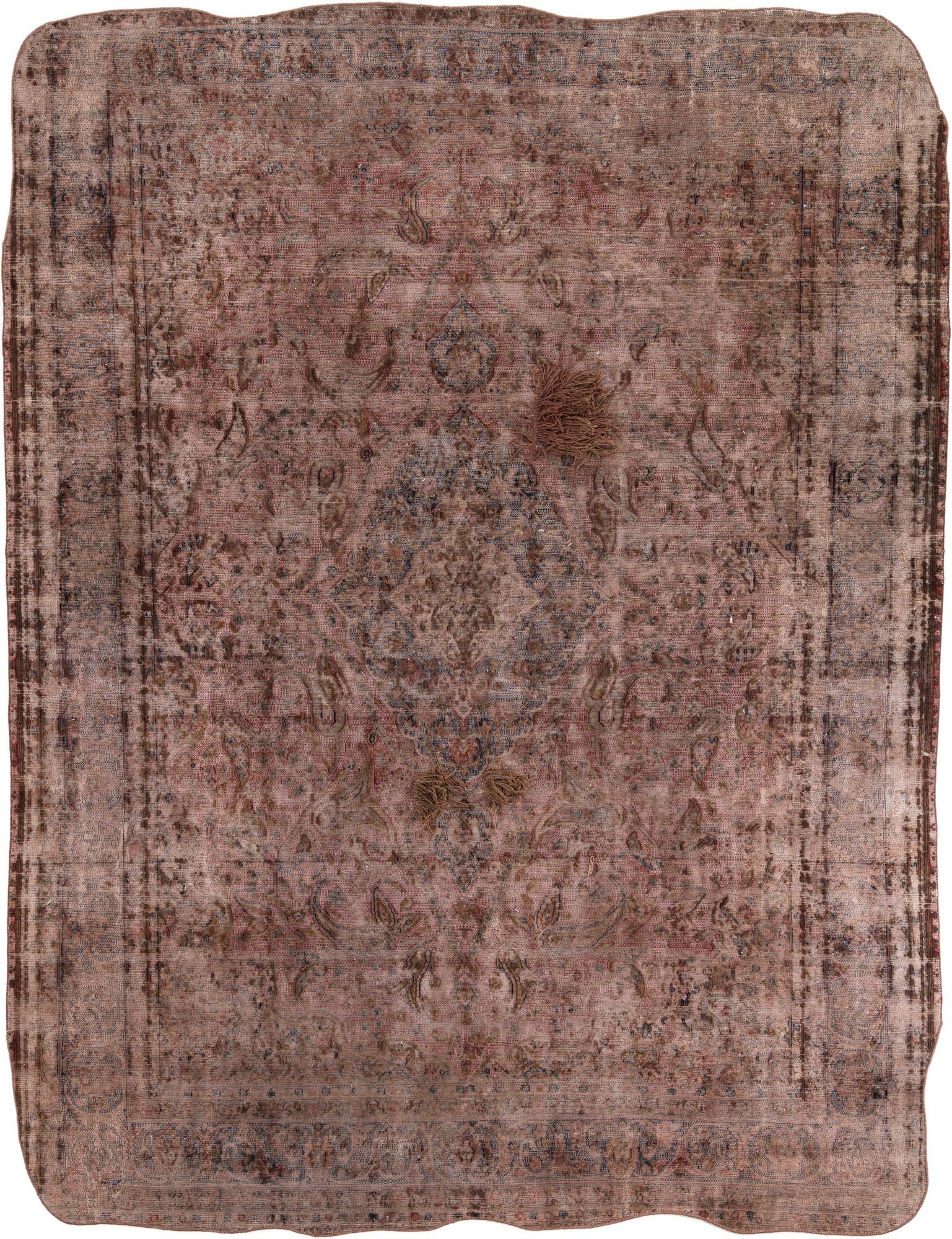9' 7 x 12' 6 Hand Knotted Ultra Vintage Persian Wool Rug