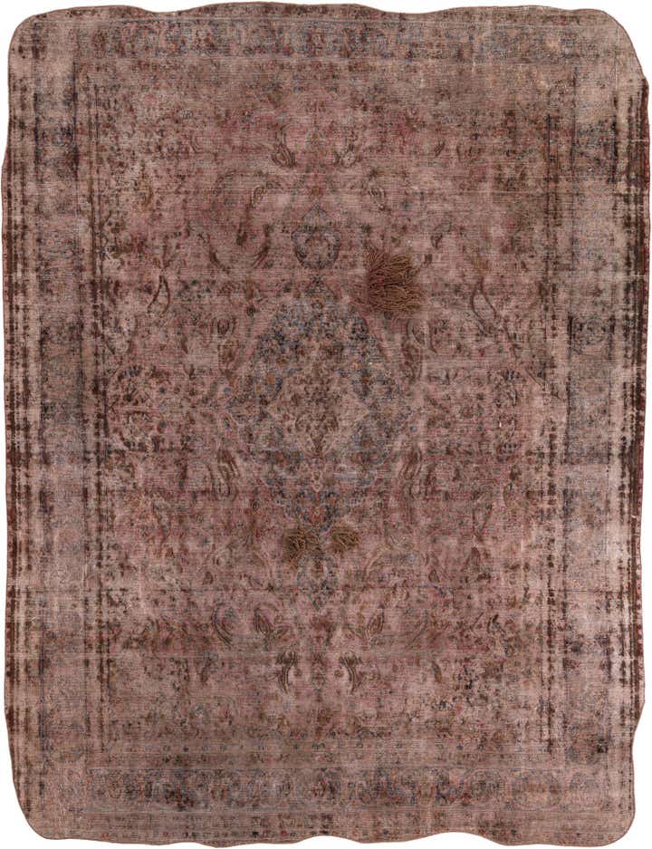 9' 7 x 12' 6 Hand Knotted Ultra Vintage Persian Wool Rug
