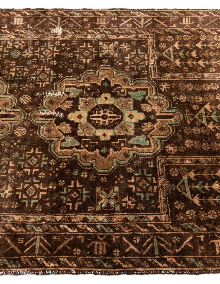 Detail image of 3' x 4' 9  Hand Knotted Ultra Vintage Persian Wool Rug