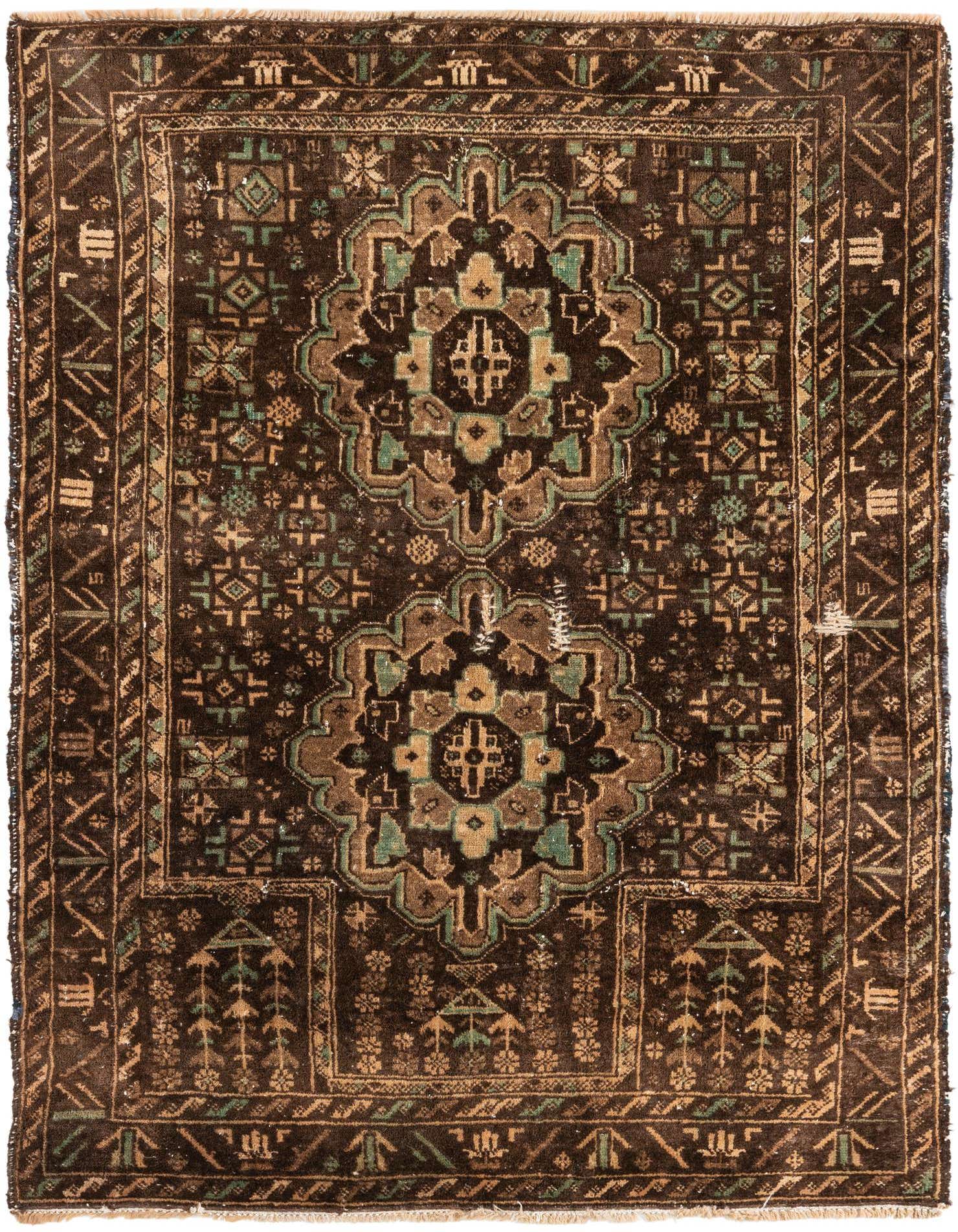 Primary image 3' x 4' 9  Hand Knotted Ultra Vintage Persian Wool Rug