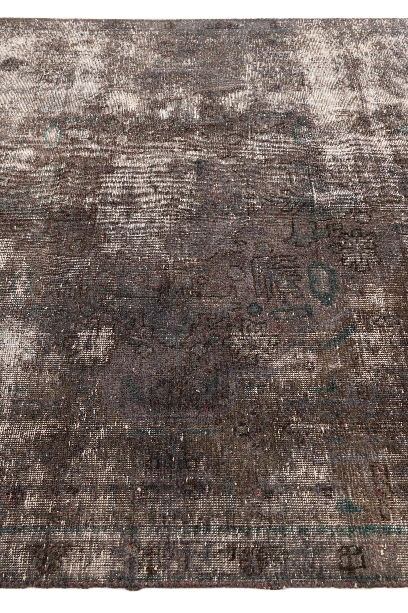 4' 9 x 8' 1 Hand Knotted Ultra Vintage Persian Wool Rug