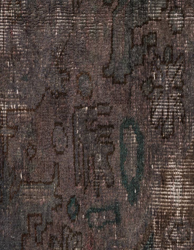 Detail image of 4' 9 x 8' 1  Hand Knotted Ultra Vintage Persian Wool Rug