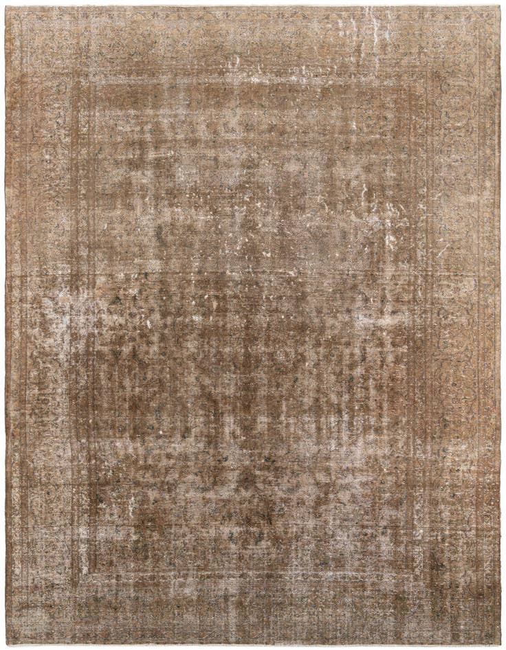 Detail image of 9' 7 x 13' 8 Hand Knotted Ultra Vintage Persian Wool Rug