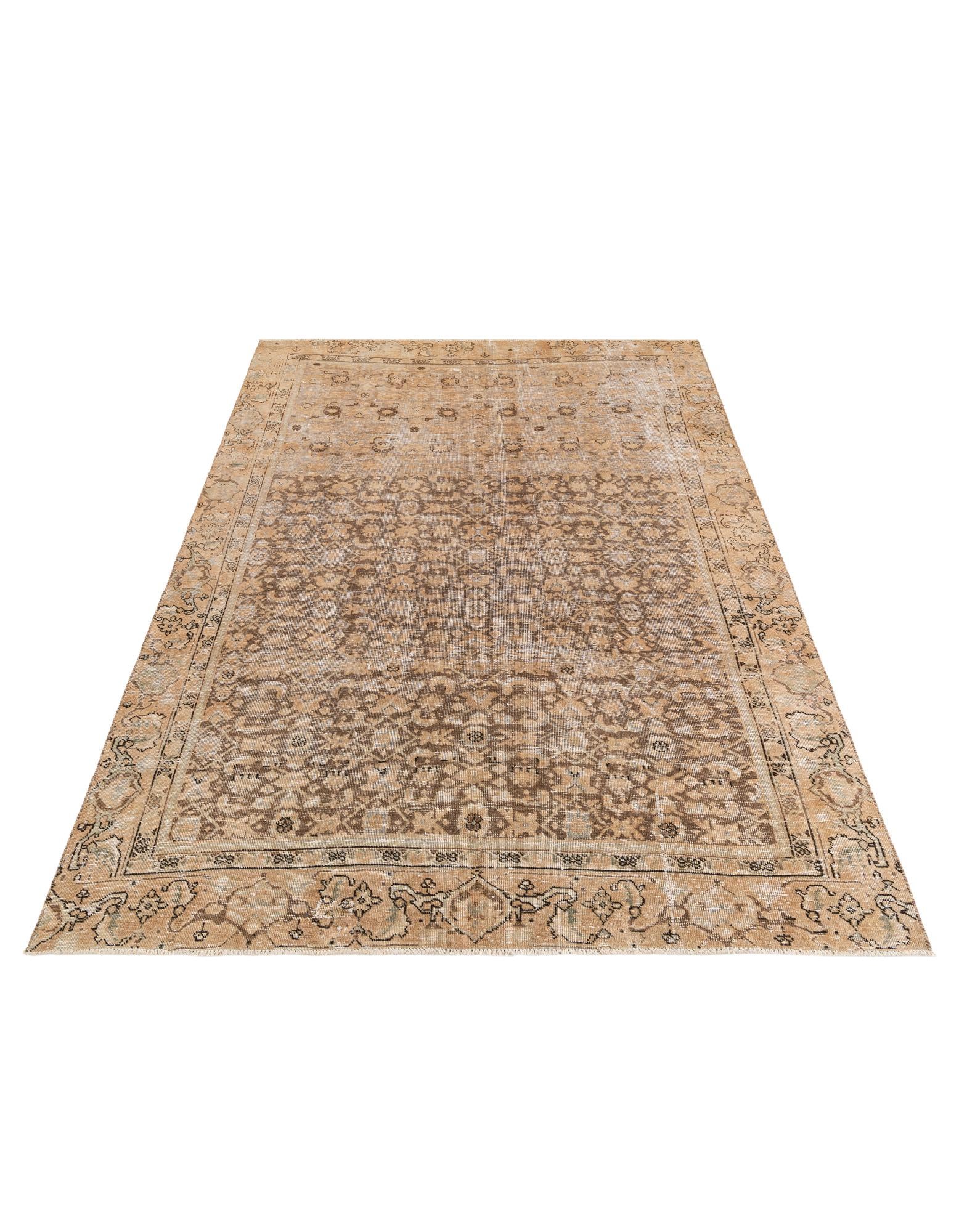 6' 7 x 9' 4 Hand Knotted Ultra Vintage Persian Wool Rug