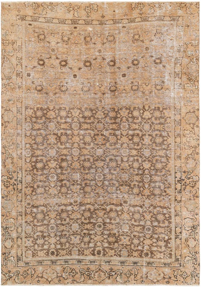 Detail image of 6' 7 x 9' 4 Hand Knotted Ultra Vintage Persian Wool Rug