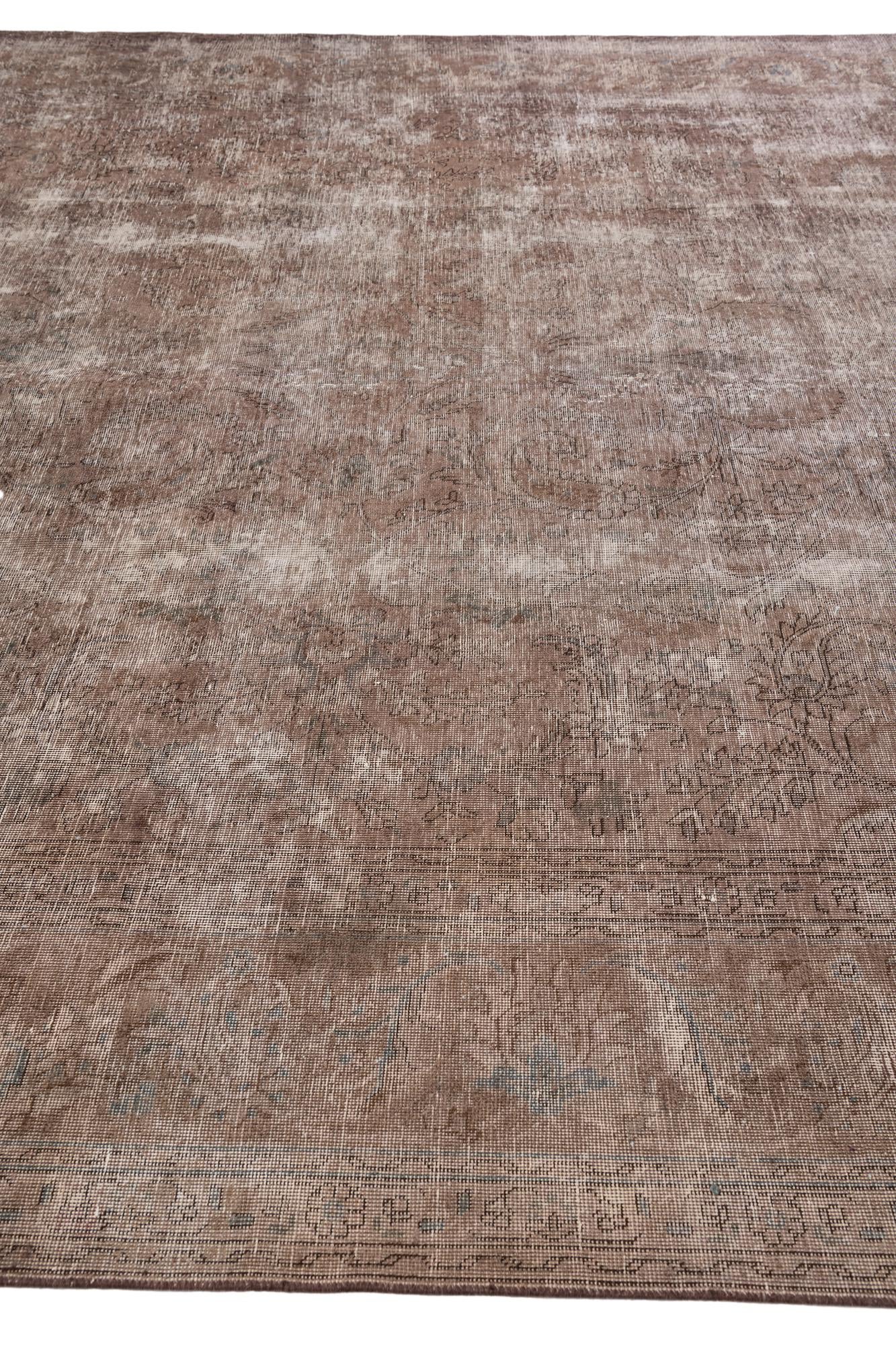 9' 5 x 11' 3 Hand Knotted Ultra Vintage Persian Wool Rug