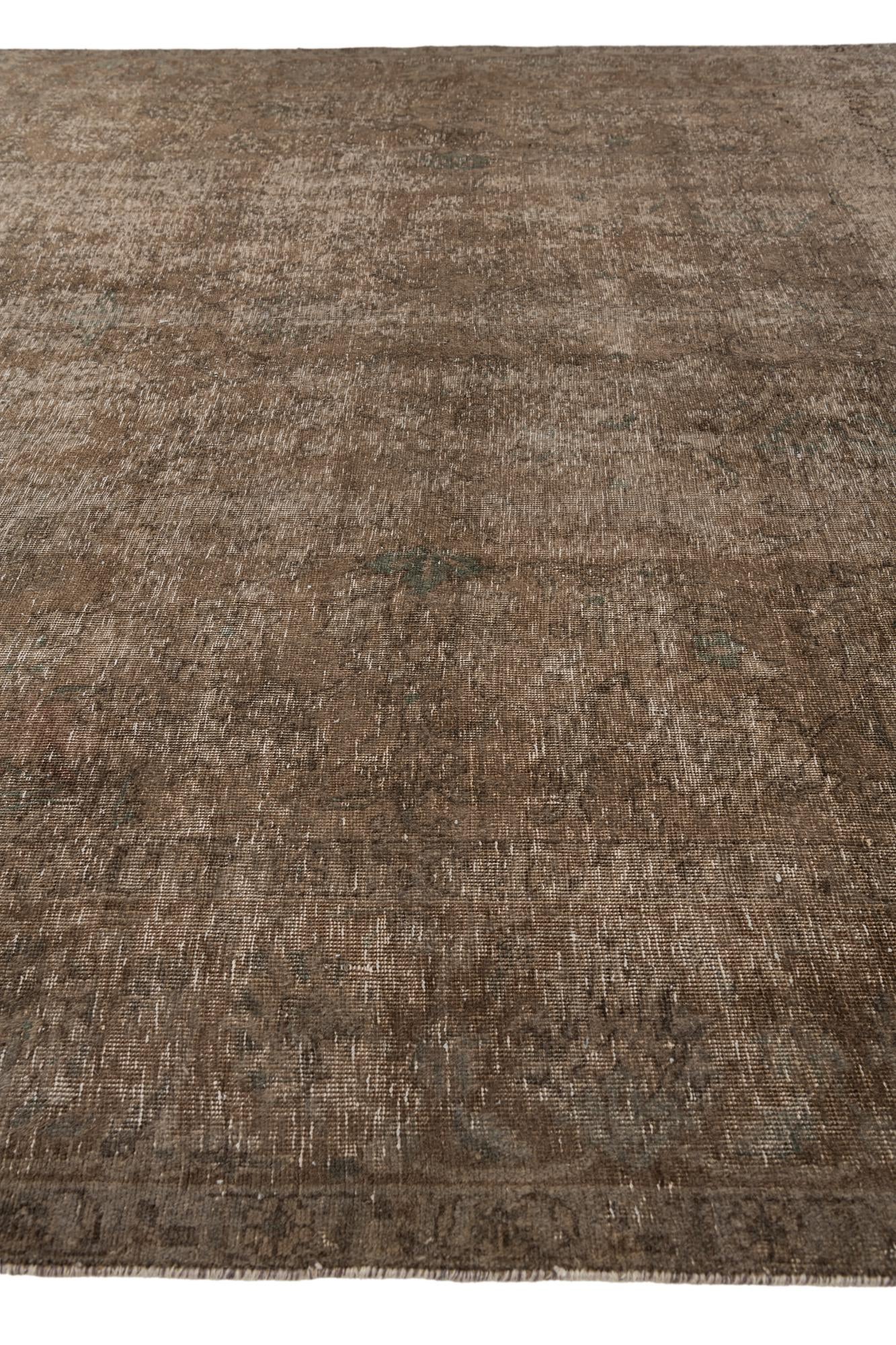 9' 3 x 11' 10 Hand Knotted Ultra Vintage Persian Wool Rug
