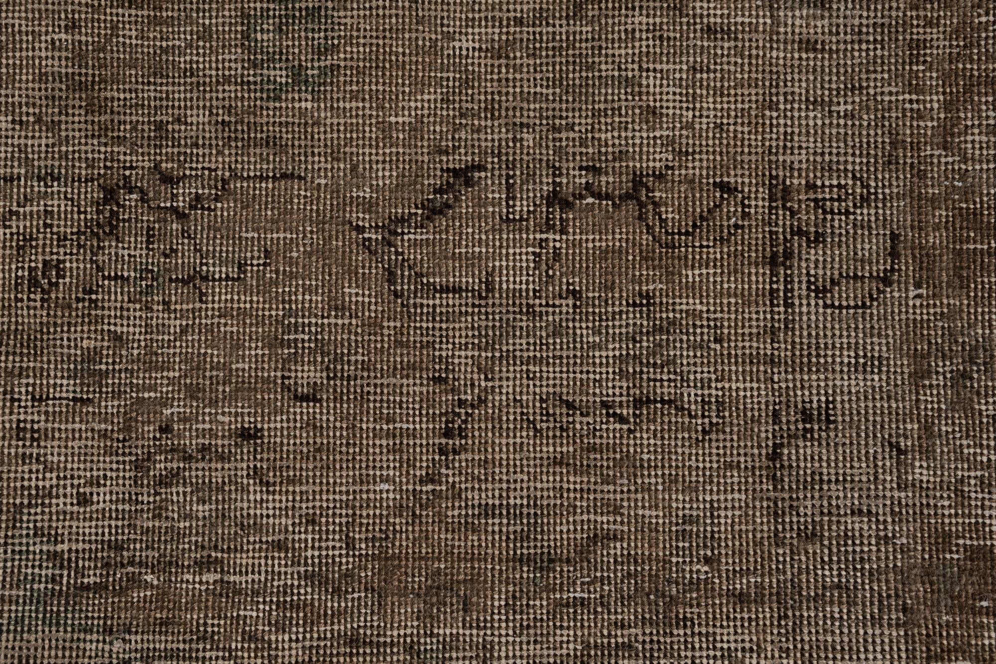 9' 3 x 11' 10 Hand Knotted Ultra Vintage Persian Wool Rug