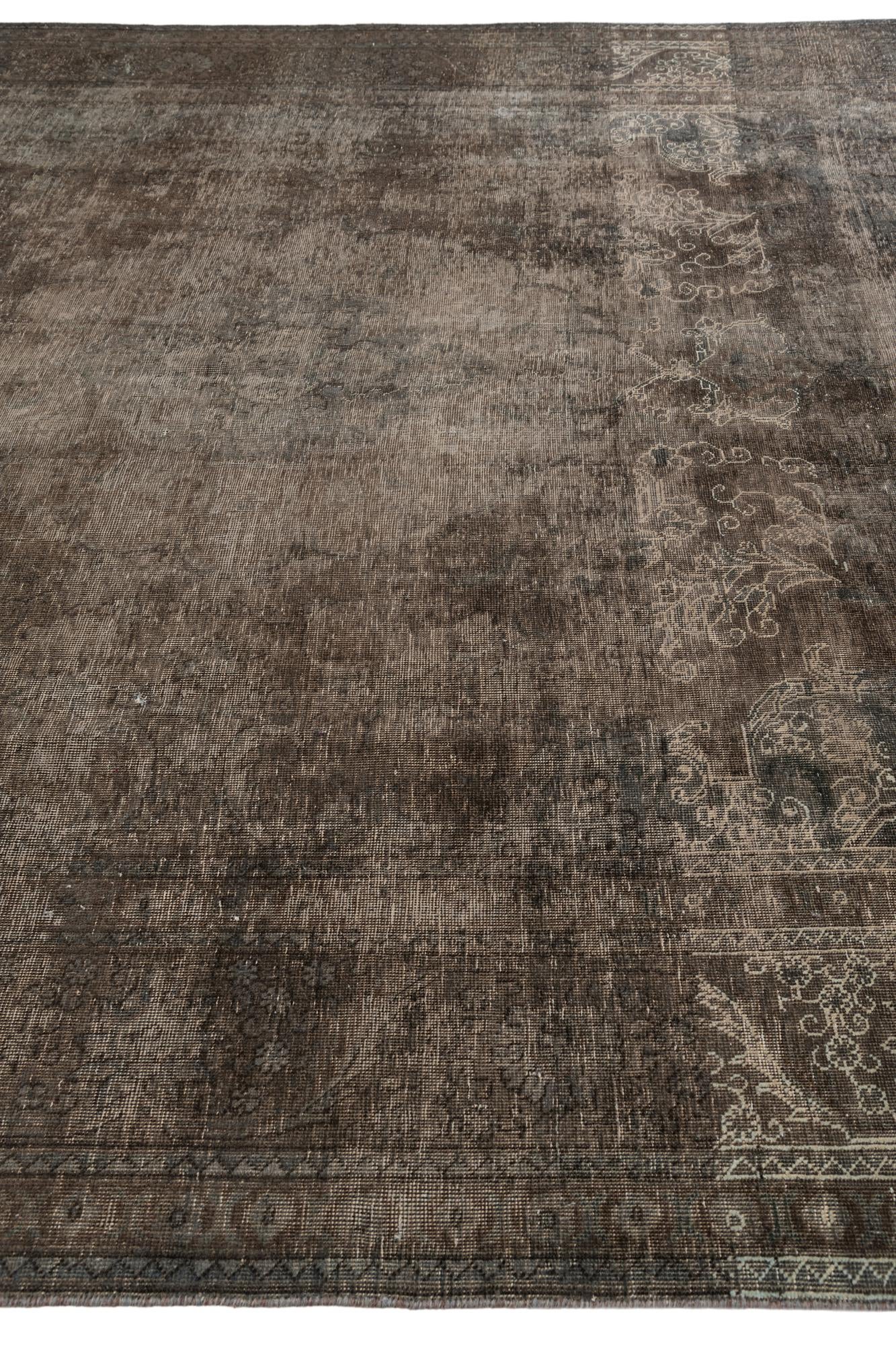 9' 7 x 12' 9 Hand Knotted Ultra Vintage Persian Wool Rug