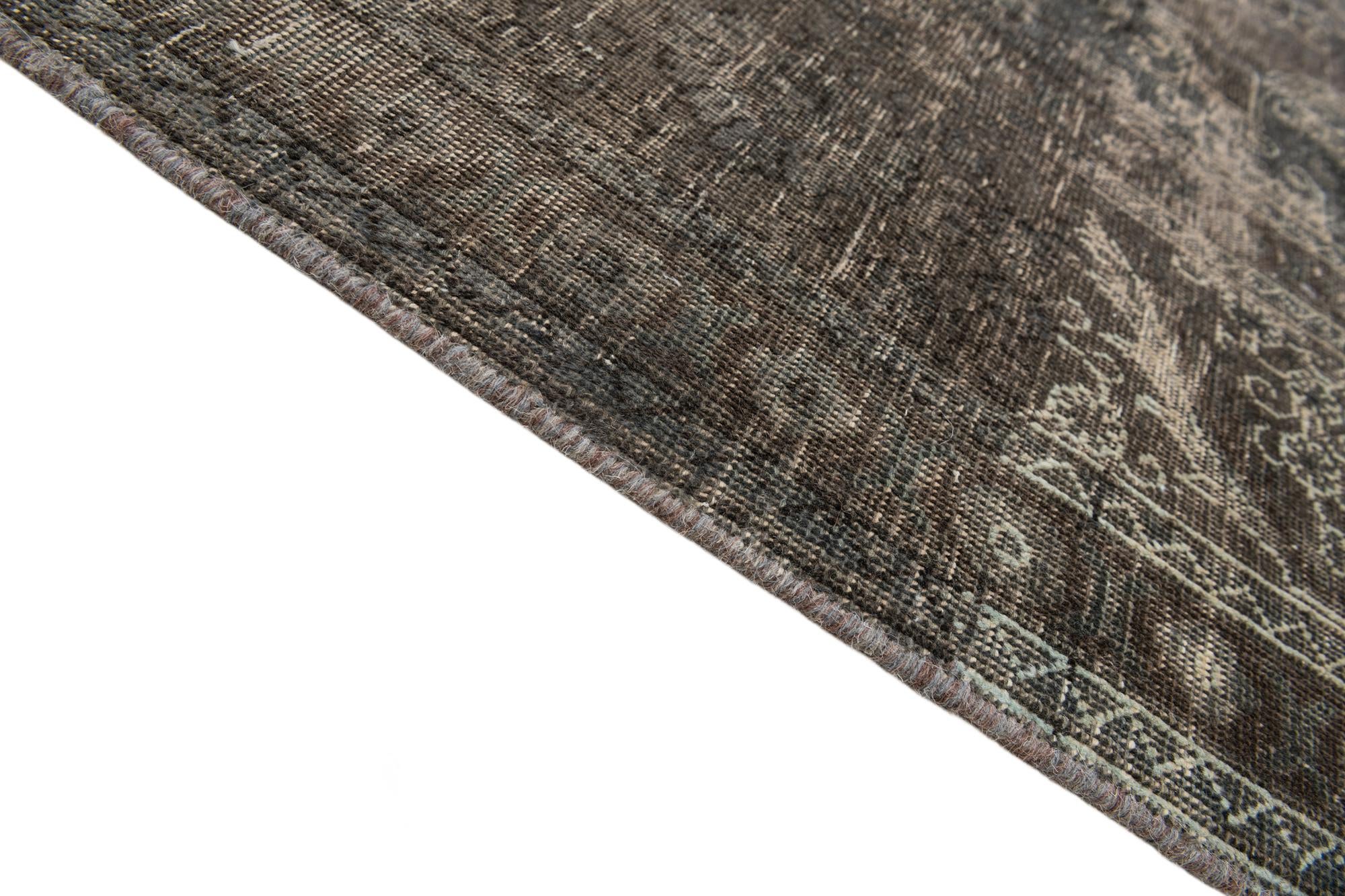9' 7 x 12' 9 Hand Knotted Ultra Vintage Persian Wool Rug
