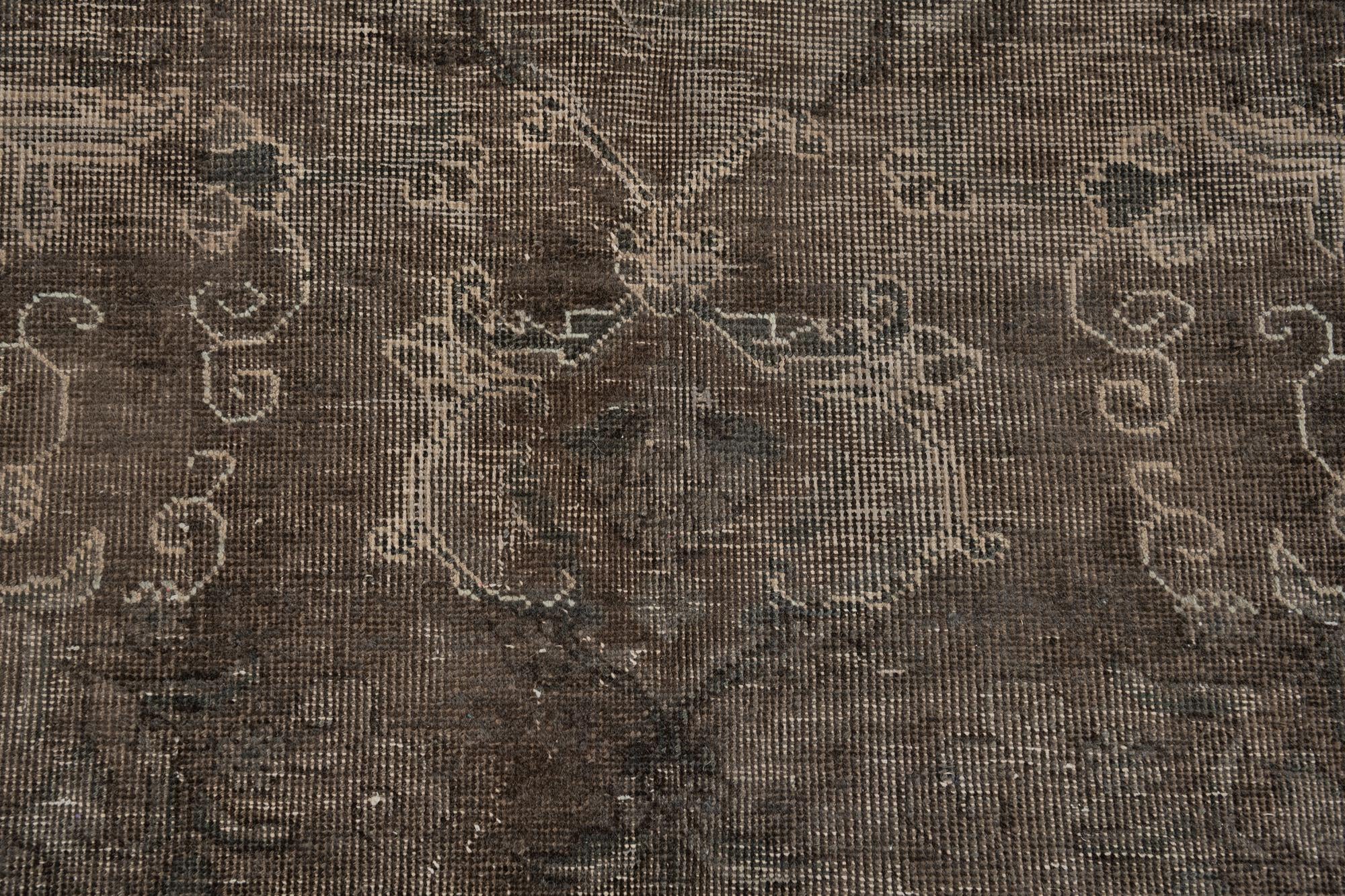9' 7 x 12' 9 Hand Knotted Ultra Vintage Persian Wool Rug