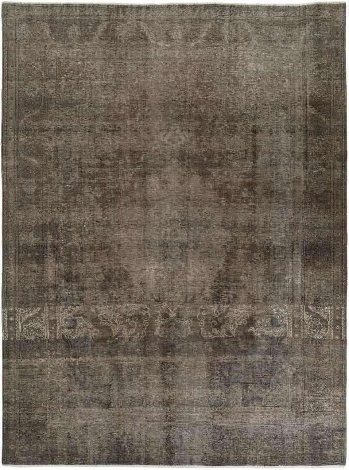 9' 7 x 12' 9 Hand Knotted Ultra Vintage Persian Wool Rug