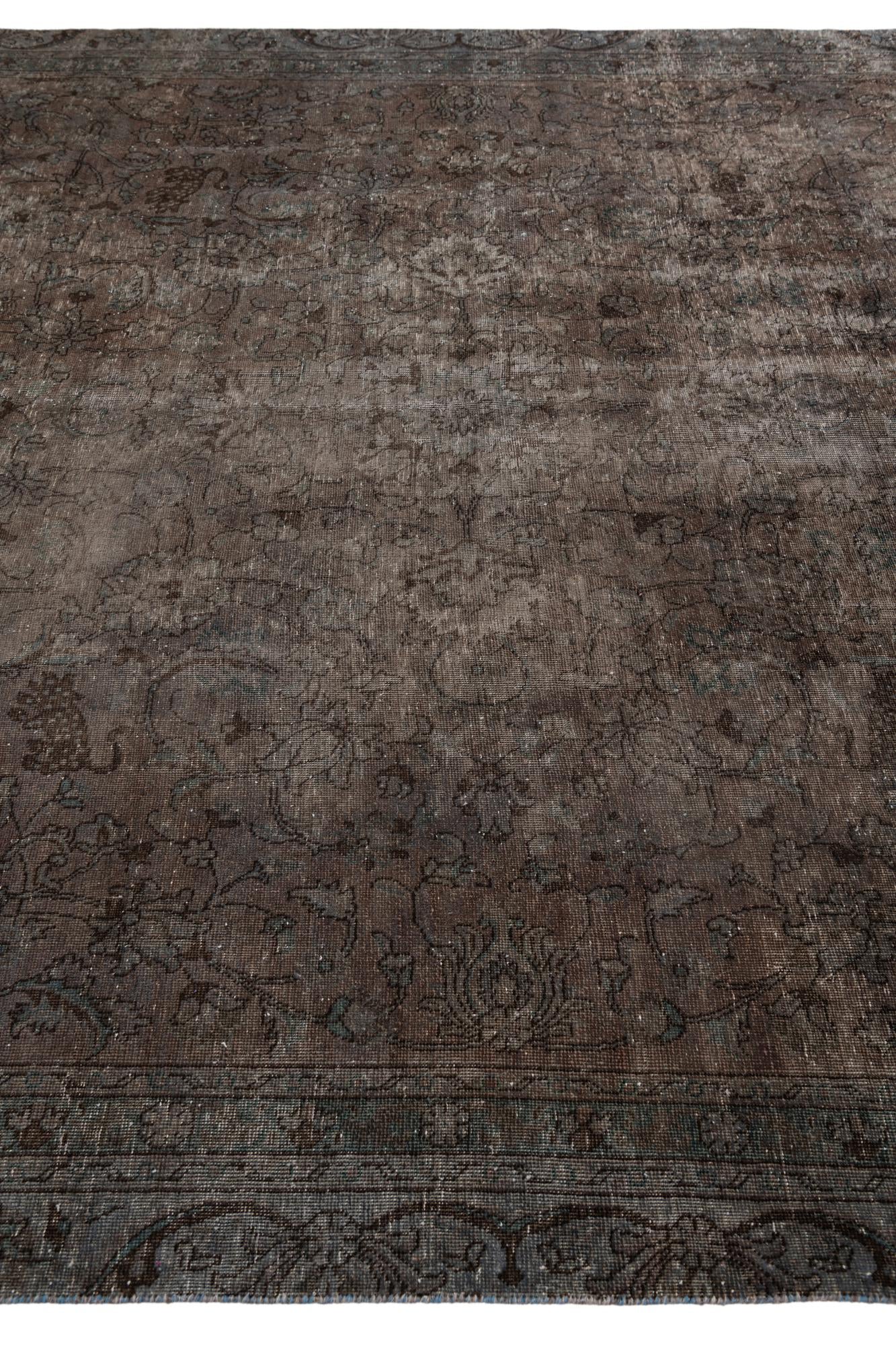 8' x 13' 4 Hand Knotted Ultra Vintage Persian Wool Rug