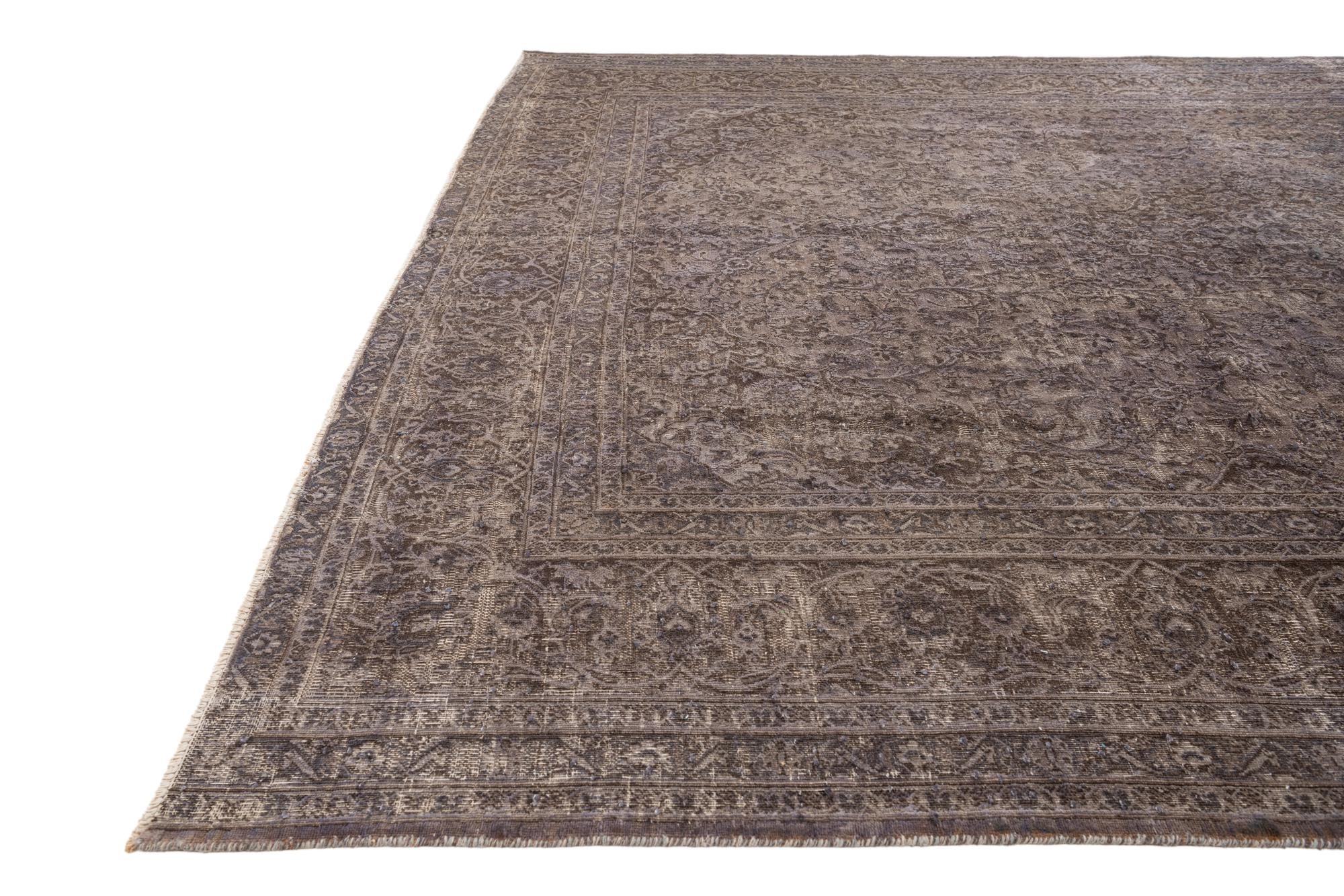9' 7 x 12' 4 Hand Knotted Ultra Vintage Persian Wool Rug