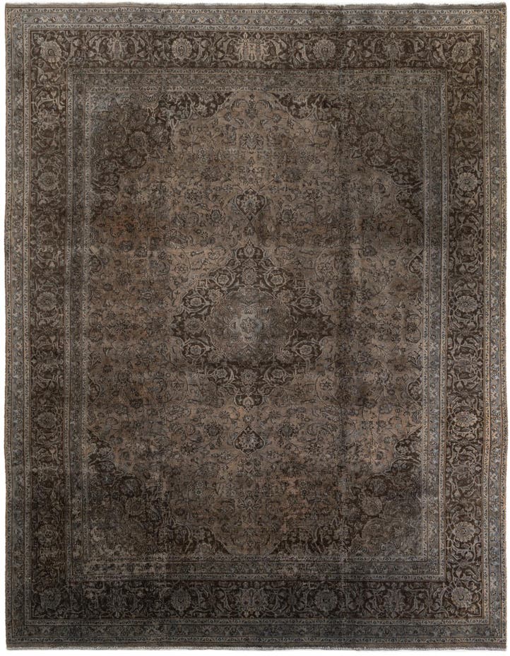  9' 6 x 12' 6  Hand Knotted Ultra Vintage Persian W...